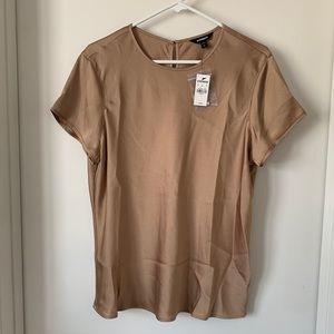 Express satin crew neck top